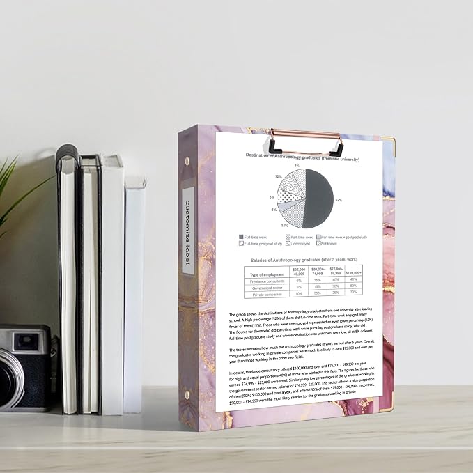 Ospelelf 3 Ring Binder 1 Inch, Clipboard Organizer, Back to School and Office - Image 6