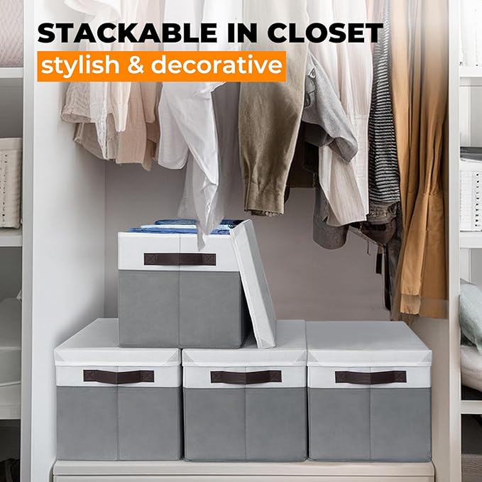 Criusia 8 Pack Closet Storage Bins - Image 3