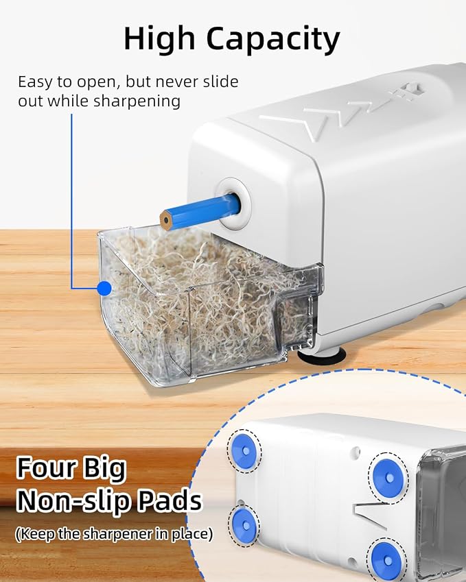 Zmol Electric Pencil Sharpener, Heavy Duty Classroom Pencil Sharpeners - Image 6