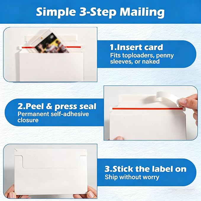 110 Pack Trading Card Mailing Envelopes, Toploaders and Card Protectors - Image 4