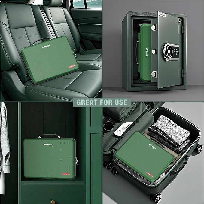 Fireproof Document Organizer, Fireproof Document Box | Portable Hard-Shell - Image 5