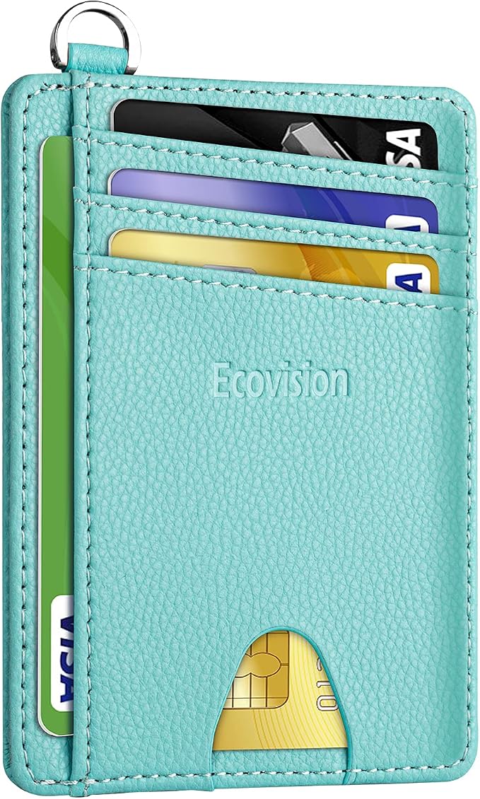 Slim Minimalist Front Pocket Wallet, RFID Blocking Credit Card Holder Wallet by Ecovision