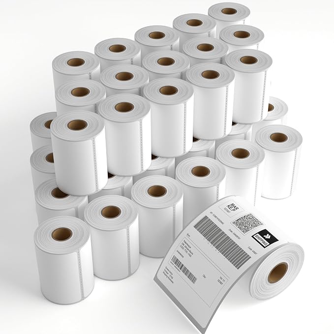 40 Rolls 4" x 6" Direct Thermal Printer Label, 250 Labels/Roll, Total 10000 by MultiLabel