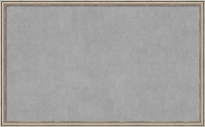 Amanti Art Silver Framed Magnetic Board 26x42 Large Vision Board by AmantiArt