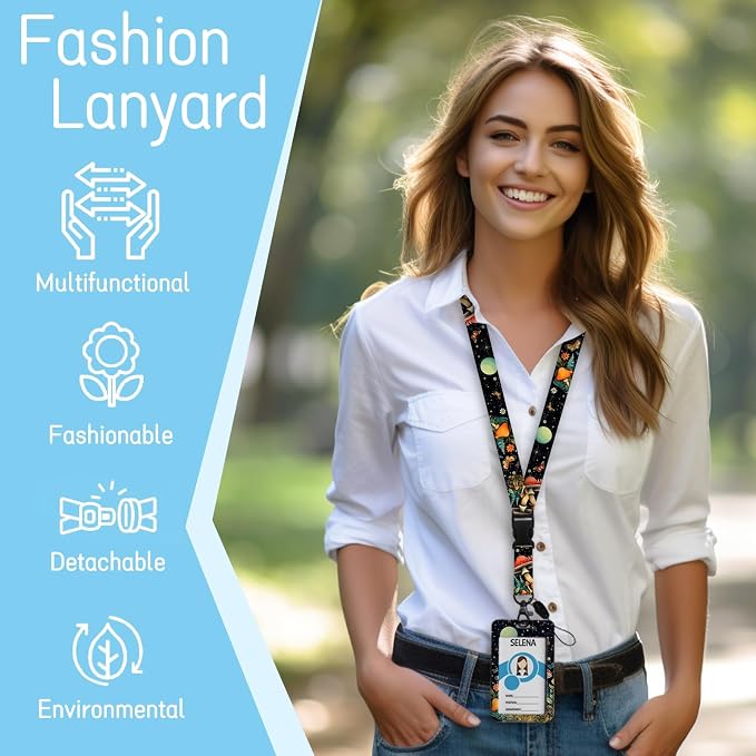 Piefly Lanyards for Id Badges, Cute Badge Holder - Image 2
