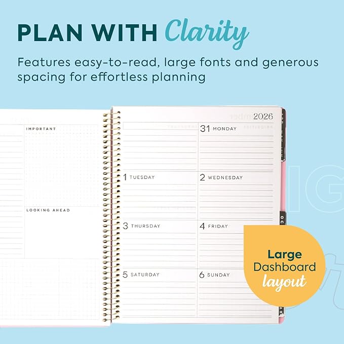 GO BIG Large-Print Planner April 2026–June 2027, 15-Month Twin-Loop-Bound - Image 3
