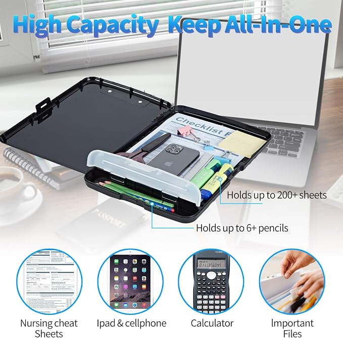Clipboard with Storage, Clip Boards 8.5x11 with Storage High Capacity Nursing - Image 3