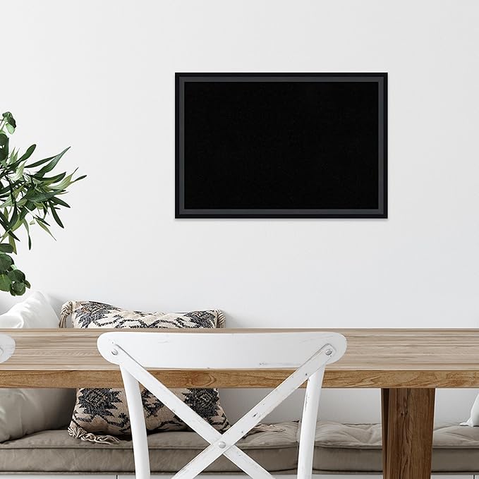 Amanti Art Black Cork Board for Wall, 13x19 Vision Board with Black Wood Frame, Small Corkboard Office Decor for Home Organization, Modern Corkboard Pinboard to Display Items for Home Organization in-DeskLoop Office