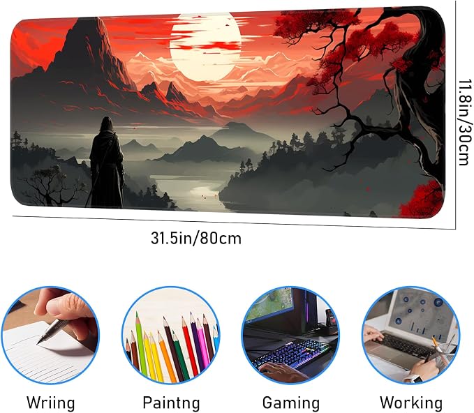 Japanese Gaming Mouse Pad, Non-Slip Rubber Base - Image 3