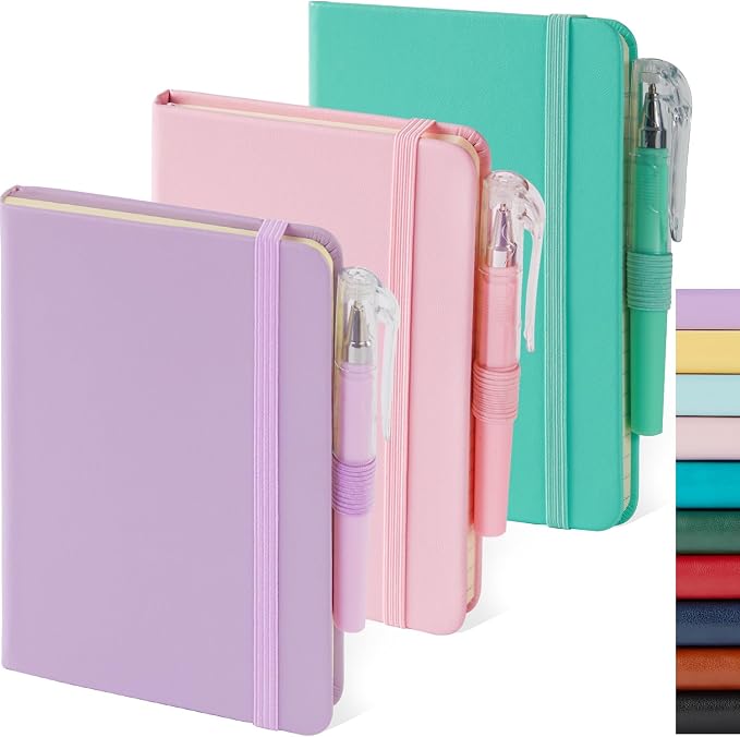 3 Pack Small Notebook Pocket Journals by NIRMIRO