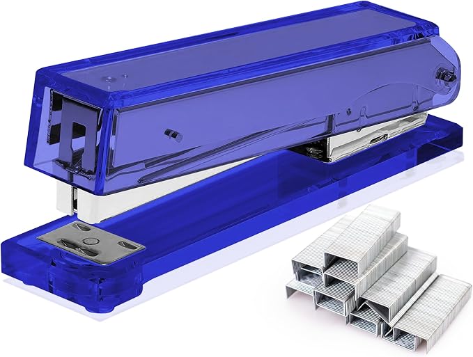 OfficeGoods Acrylic Stapler – Aesthetic & Durable Blue Desk Staple by OfficeGoods