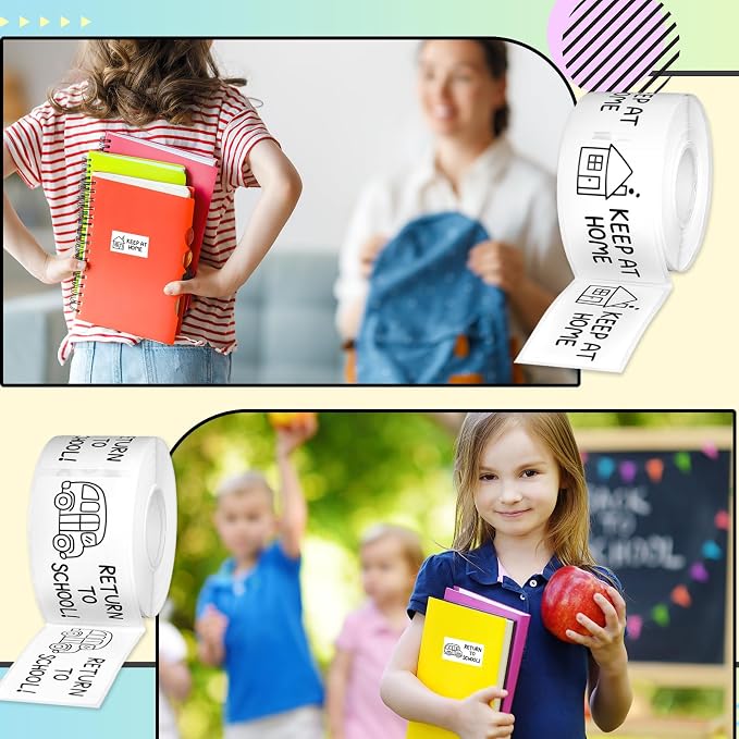 JarThenaAMCS 3 Rolls 900 Pcs Student Homework Folder Labels Return to School - Image 4