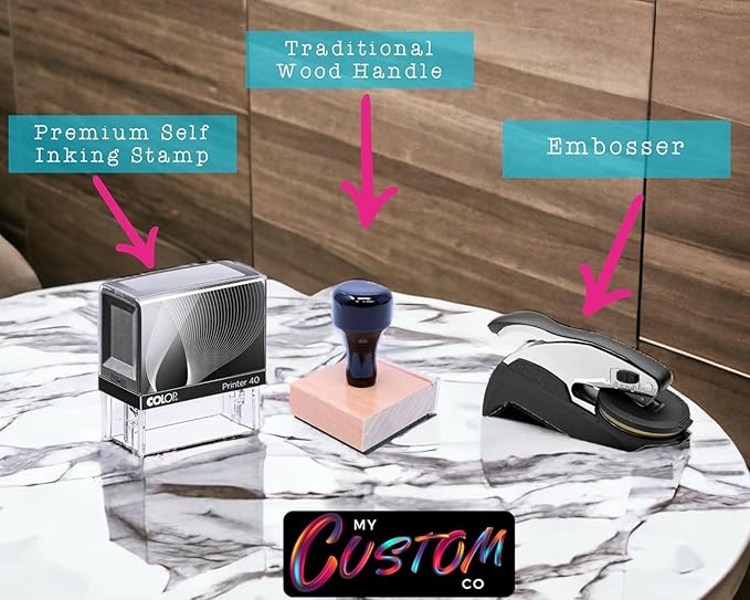 Custom Self-Inking Address Stamp with Name, Personalized Couples Address Stamps, Custom Rubber Address Stamp, Modern Address Stamp Wooden Handle Rubber Stamp (Embosser)