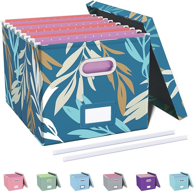 Oterri File Organizer with Lid, File Box, File Cabinet by Oterri