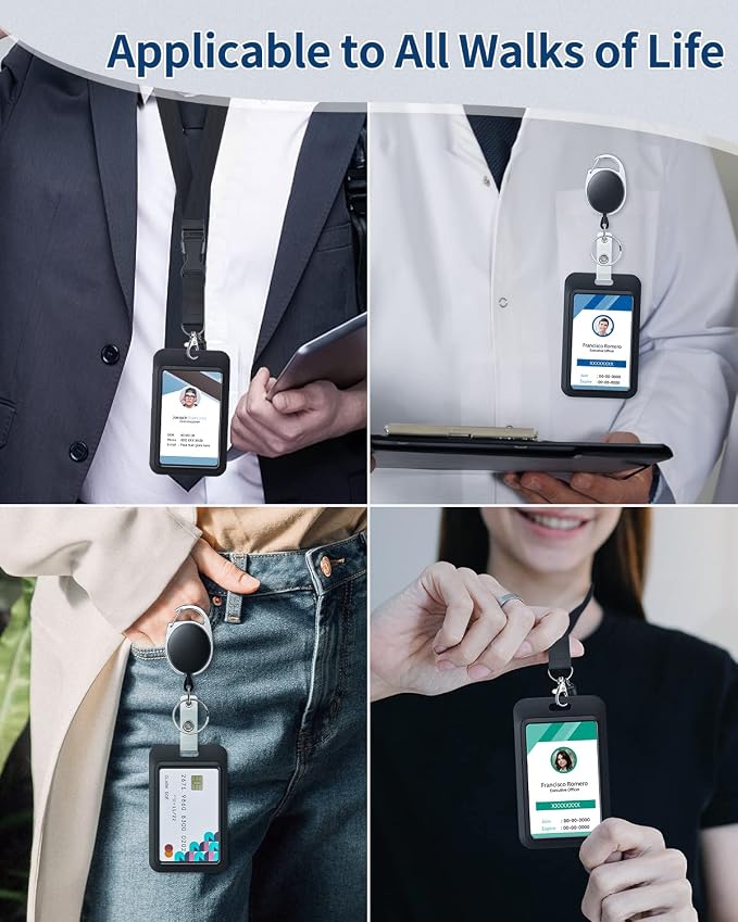 Uniclife Sliding Badge Holder Vertical Plastic Case - Image 7