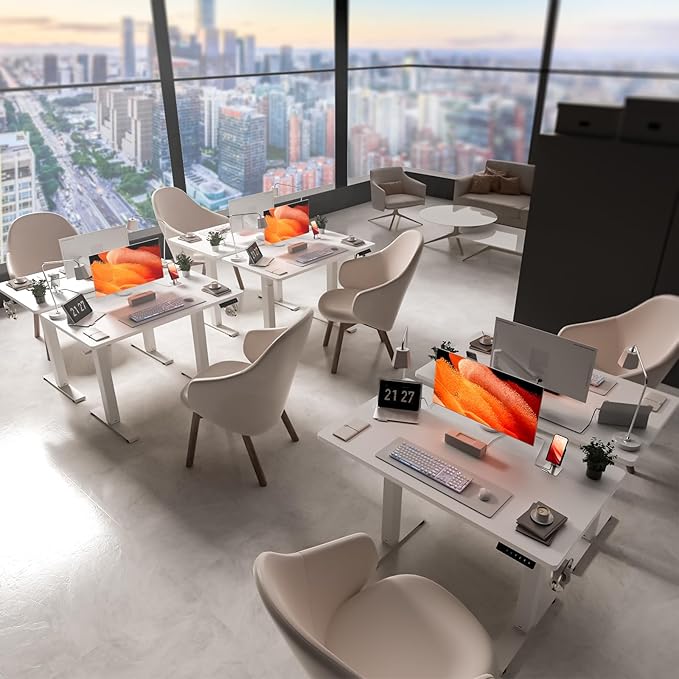 40 * 24 Electric Standing Desk, Adjustable Height Sit Stand Up Desk, Motorized Home Office Computer Gaming Workstation Desk-DeskLoop Office