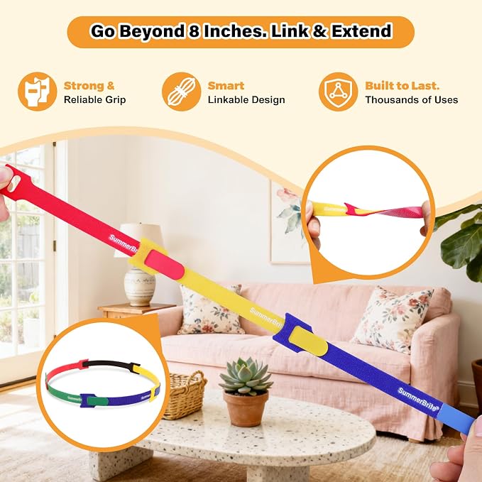 SummerBrite 70 Pack Assorted Cable Ties Multi-Color - Image 4