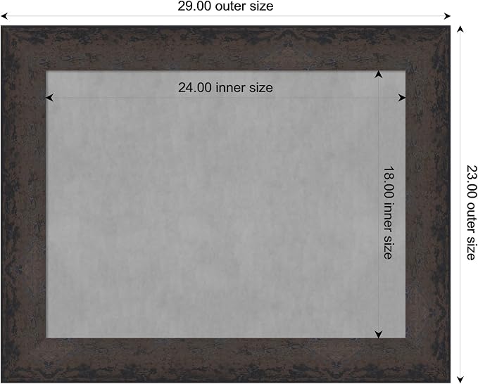Amanti Art Black Framed Magnetic Board 23x29 Medium Vision Board - Image 4