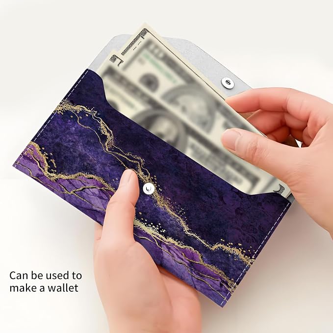 Cash Envelope Wallet Cute PU Leather Envelopes Bag - Image 4