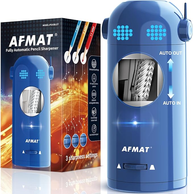 AFMAT Electric Pencil Sharpener, Fully Automatic Colored Pencil Sharpener by AFMAT
