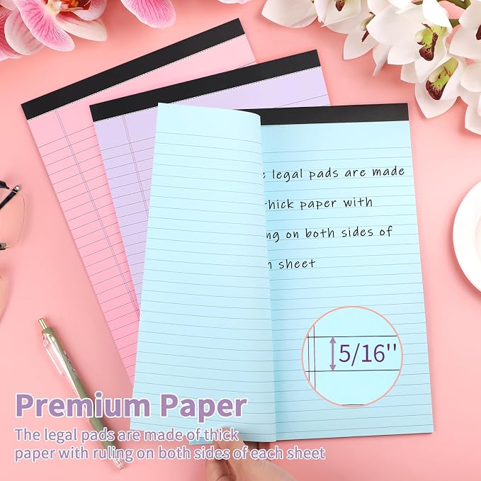 Colored Legal Pads, 3 Pack Writing Pads 8.5 x 11 inch, Micro Perforated - Image 4