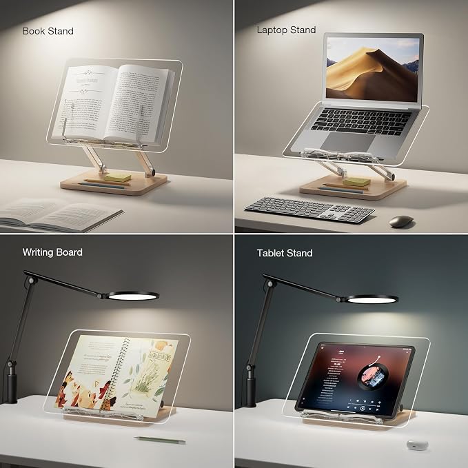 Adjustable Acrylic Book Stand for Reading, Book Holder - Image 3