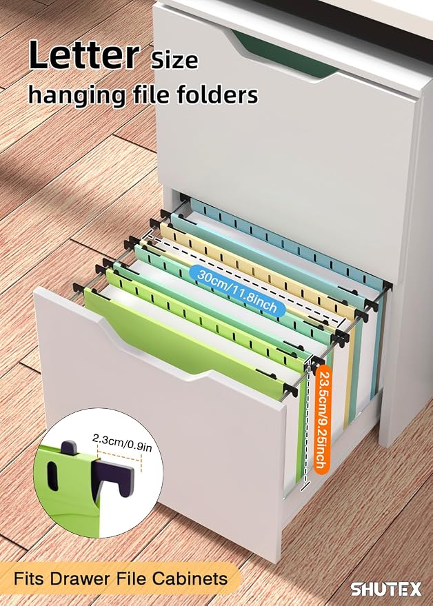 Extra Capacity Plastic Hanging File Folder, 12 Pack Reinforced Hang Folders - Image 2