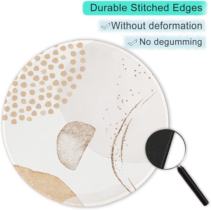 ITNRSIIET Round Mouse Pad with Stitched Edge Premium-Textured Waterproof - Image 5
