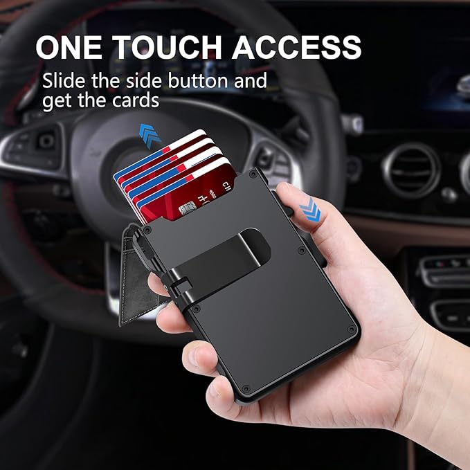 KIKVES Airtag Wallet for Men, Mens Smart Wallet for Air Tag RFID Blocking - Image 2