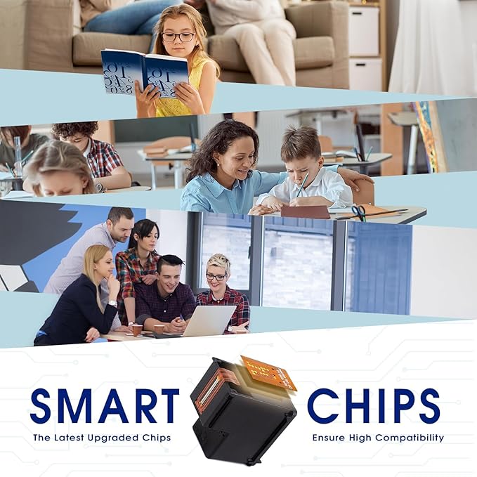 61XL 61 Ink Cartridge Combo Pack Compatible for HP Ink 61 Works with Envy 4500 4501 4630 5530 Deskjet 1000 1010 2540 Officejet 4630 4635 Printer (1 Black, 1 Color) 2-Pack-DeskLoop Office