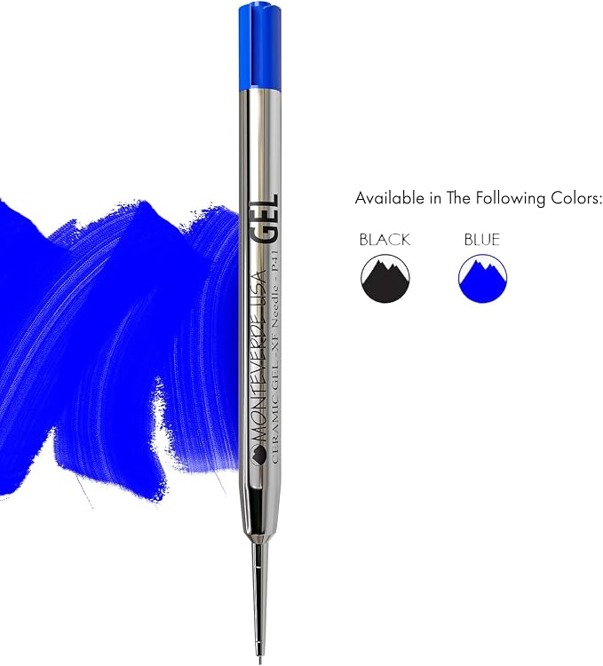 Monteverde Capless Gel Refills to Fit Parker-Style Ballpoint Pens, 0.5mm Extra - Image 2