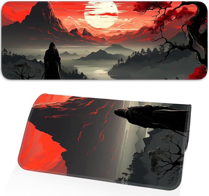 Japanese Gaming Mouse Pad, Non-Slip Rubber Base by Unknown