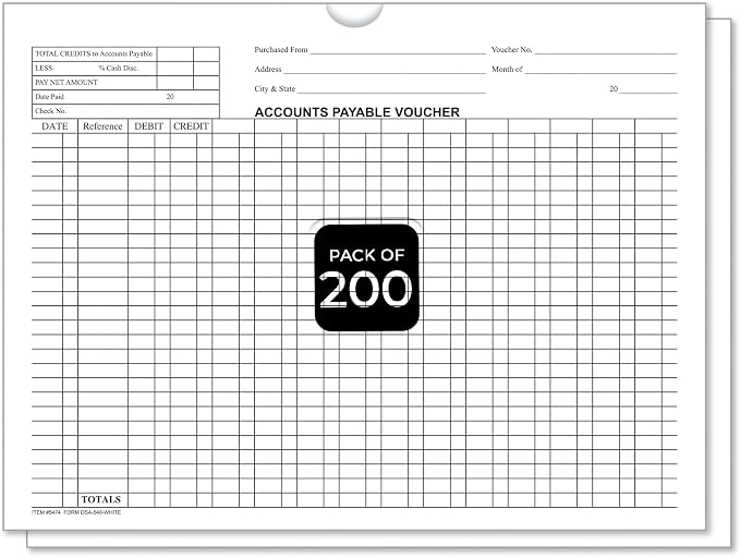 Accounts Payable Voucher Envelopes General Accounting Style, payment vouchers by Unknown