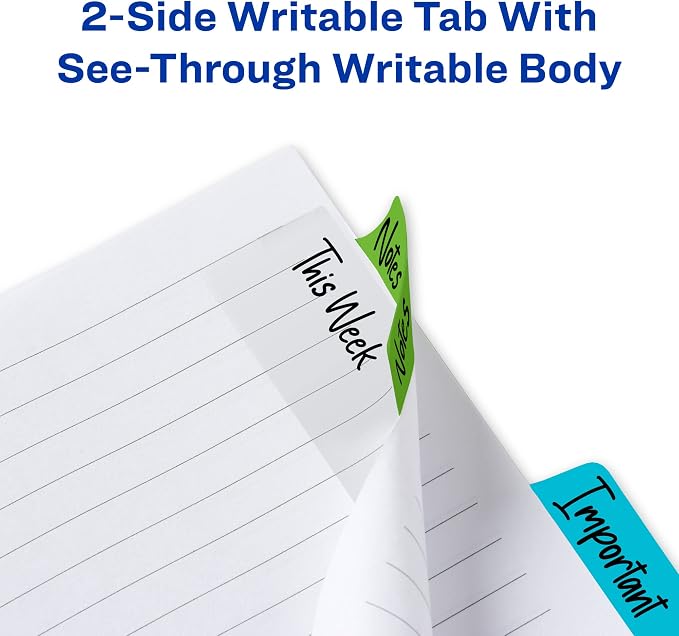 Avery Multiuse Ultra Tabs, 2-Side Writable, 24 Repositionable Tabs - Image 5