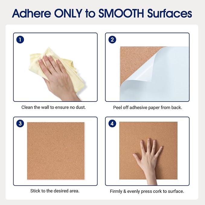 Cork Bulletin Square Board for Walls - Image 8