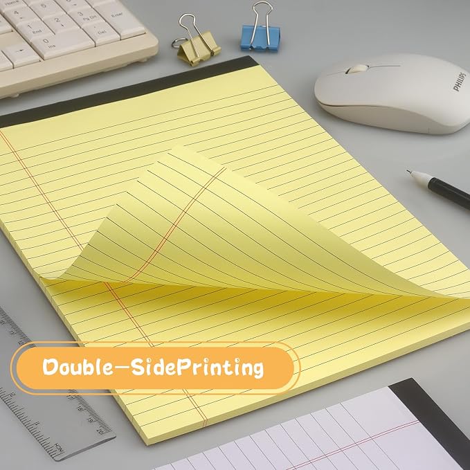 ZZTX Legal Pads 8.5 x 11 Inch Yellow Writing Notepad, Lined Writing Pads - Image 3