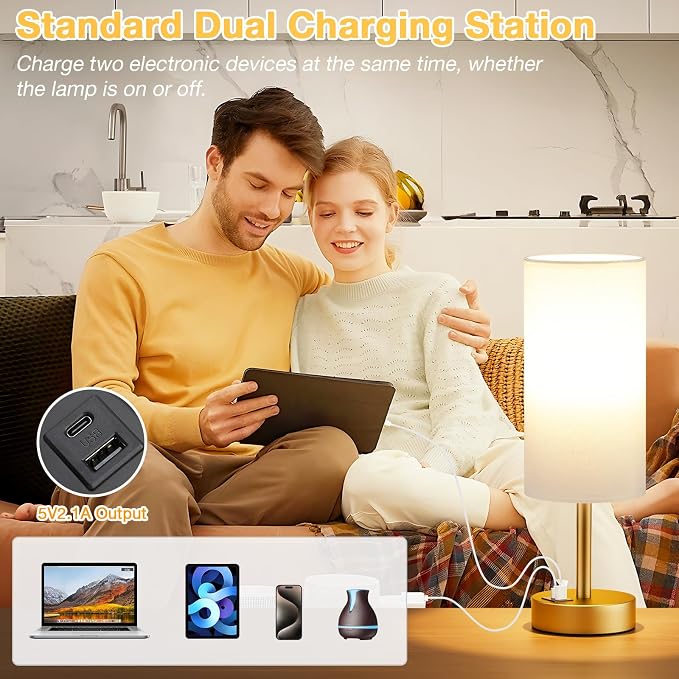 Dicoool Small Touch Bedside Lamp - Image 4