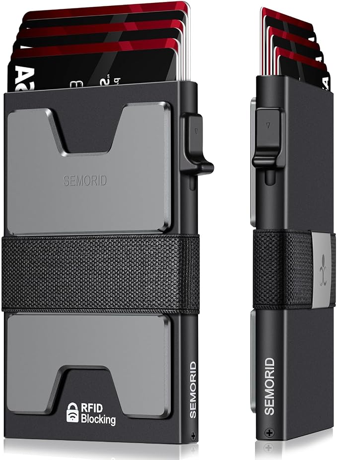 SEMORID Slim Aluminum Card Holder Wallet by SEMORID