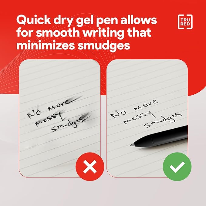 TRU RED Retractable Gel Pens, Medium Point 0.7mm, 12 Pack – Quick‑Dry Pens - Image 5