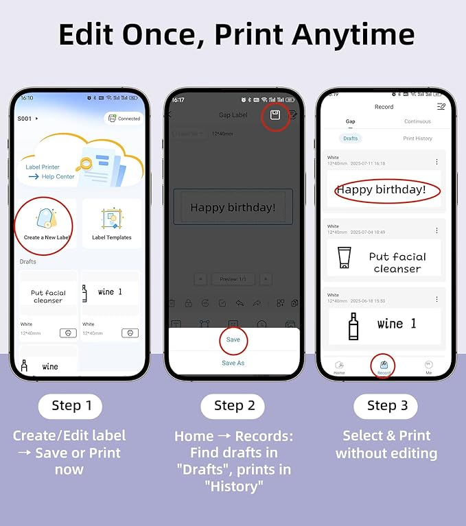 ORGSTA S001 Label Maker Machine with Tape, Portable Bluetooth Label Maker for Home and Office Organization, Thermal Label Printer Mini Sticker Maker with Multiple Templates, White-DeskLoop Office