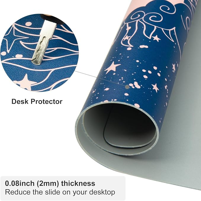 Colorful Star Starry Sky Large Mouse Pad, Celestial Moon and Sun Extended - Image 4