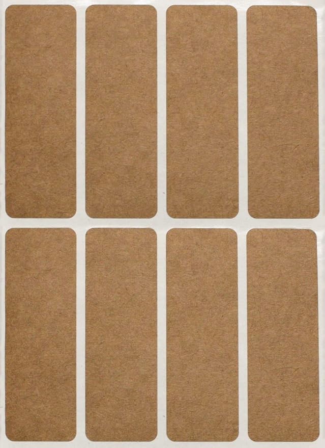 Royal Green Kraft Stickers 1 x 3 inch Rectangle Label by RoyalGreen
