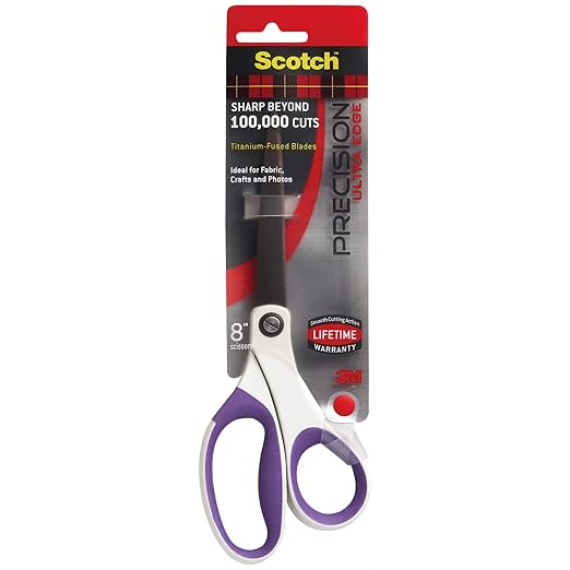 Scotch Precision Ultra-Edge Titanium Scissors, Pointed Tip, 8 Inch by Unknown