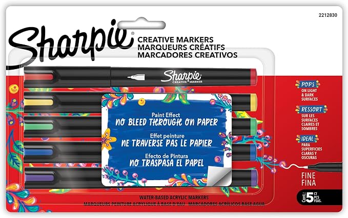 Sharpie Creative Markers, Water-Based Acrylic Paint Markers, Fine Tip - Image 2