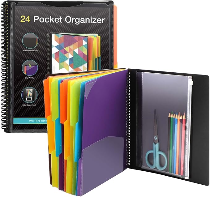 KTRIO 24 Pocket Project Organizer, Letter Size Spiral Binder, Letter Size Fit - Image 9