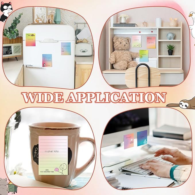 12 Pcs Funny Sticky Notes for Work 4x3 Inches Sarcastic Self Adhesive Notepads - Image 5