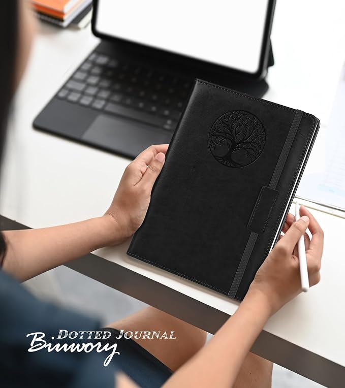 Biuwory A5 Hardcover Blank Journal Notebook, Leather Sketchbook - Image 7