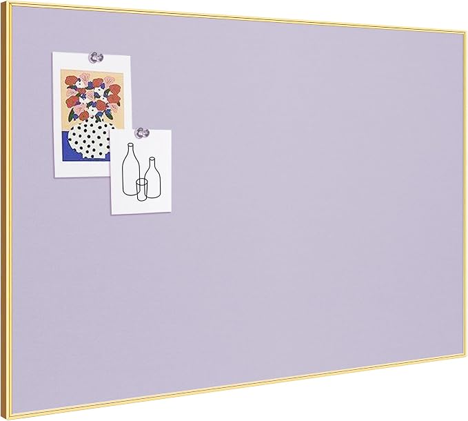 Lightomorrow Bulletin Board 30 x 20 inches, Light Lavender Pin Board - Image 9