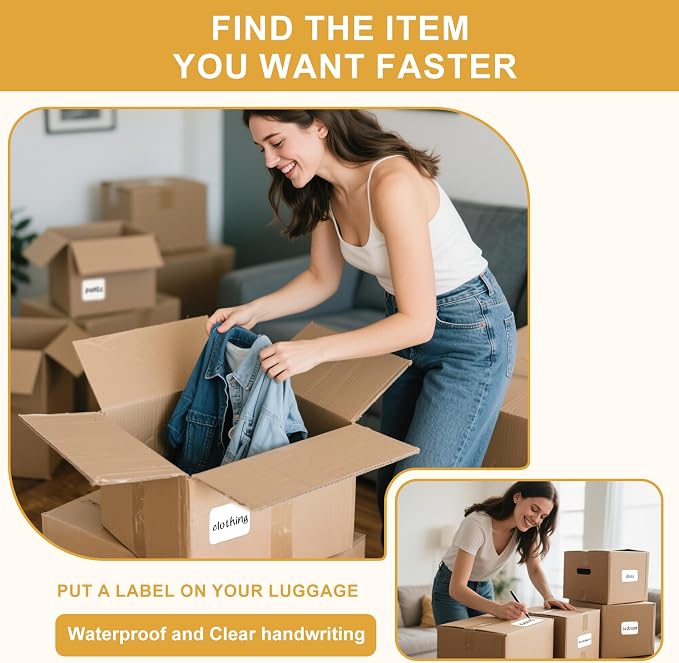 160 Pcs Labels for Storage Bins, Removable Labels for Storage Bins, Tear - Image 5