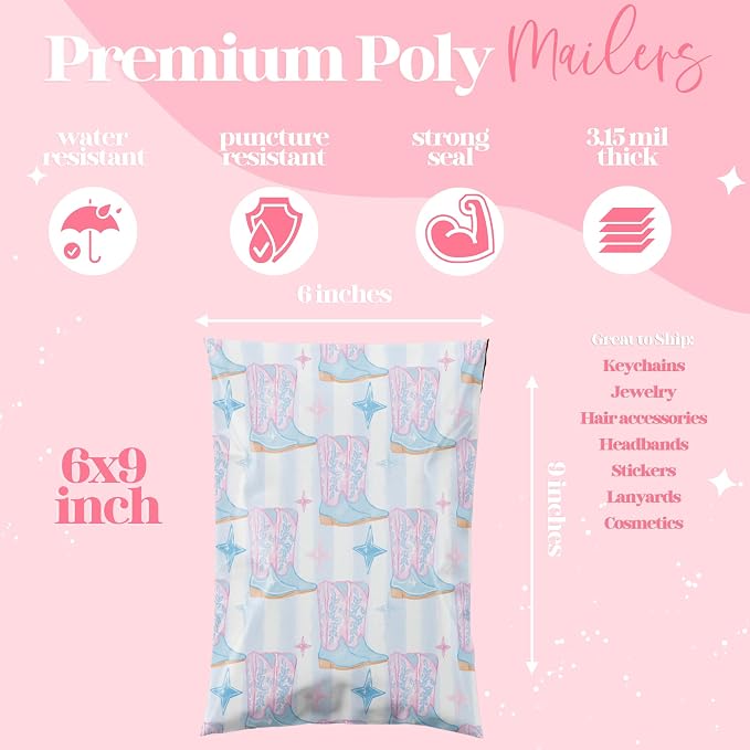 Pretty Package Store 10x13 Designer Poly Mailer 100 Pack Heavy Duty Waterproof - Image 3